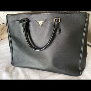 Prada Saffiano black tote
